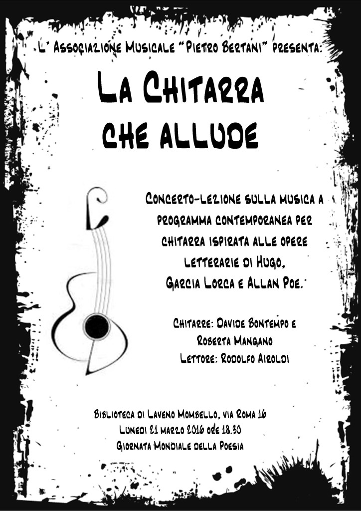 locandina la chitarra che allude